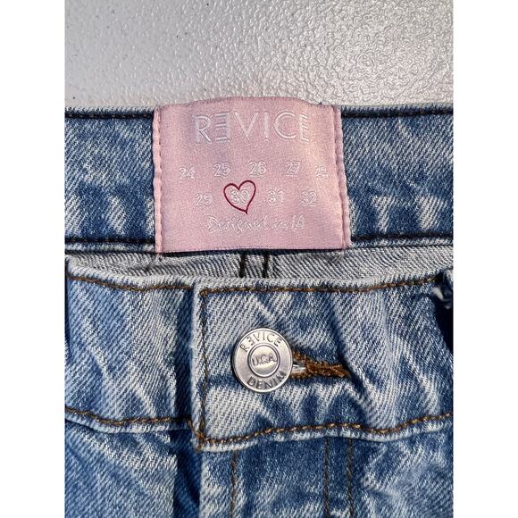 Revice Jeans Super 80s TLC Mom Acid Wash Denim Retro Grunge Edgy Biker Casual - Picture 6 of 7